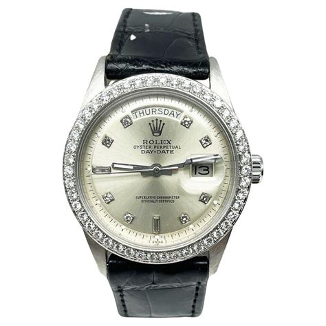 platinum rolex presidential with diamonds|18k presidential rolex diamond bezel.